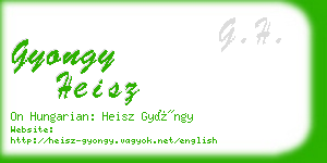gyongy heisz business card